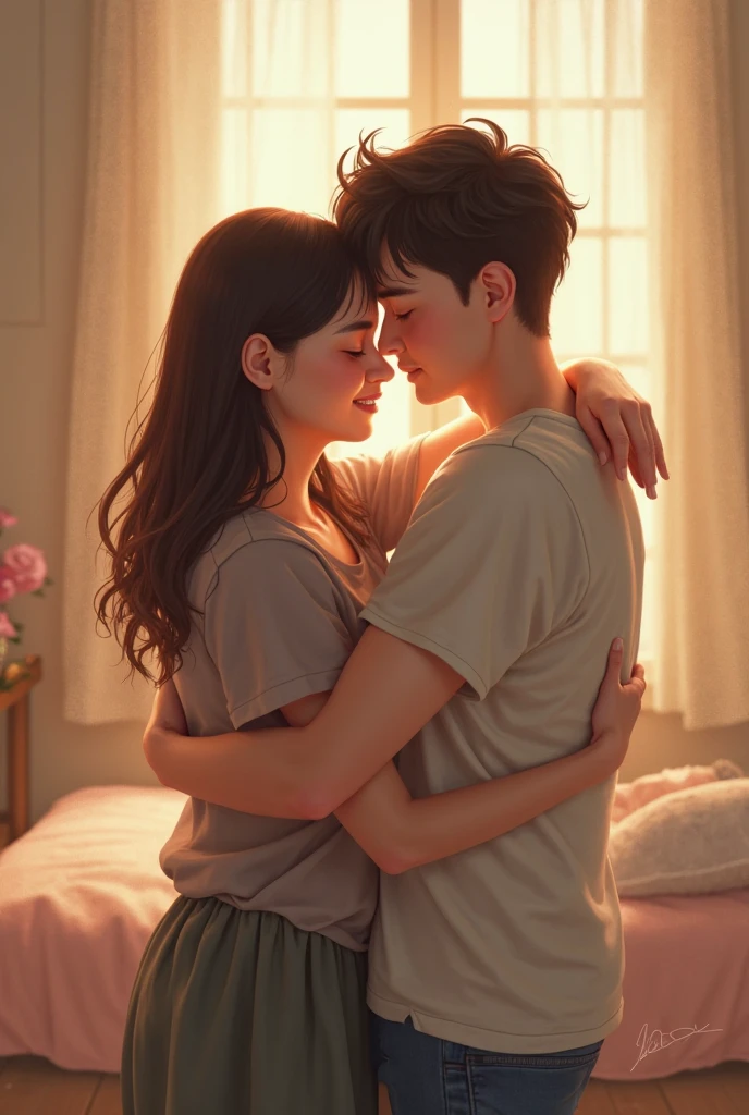 Me hug with my gf
