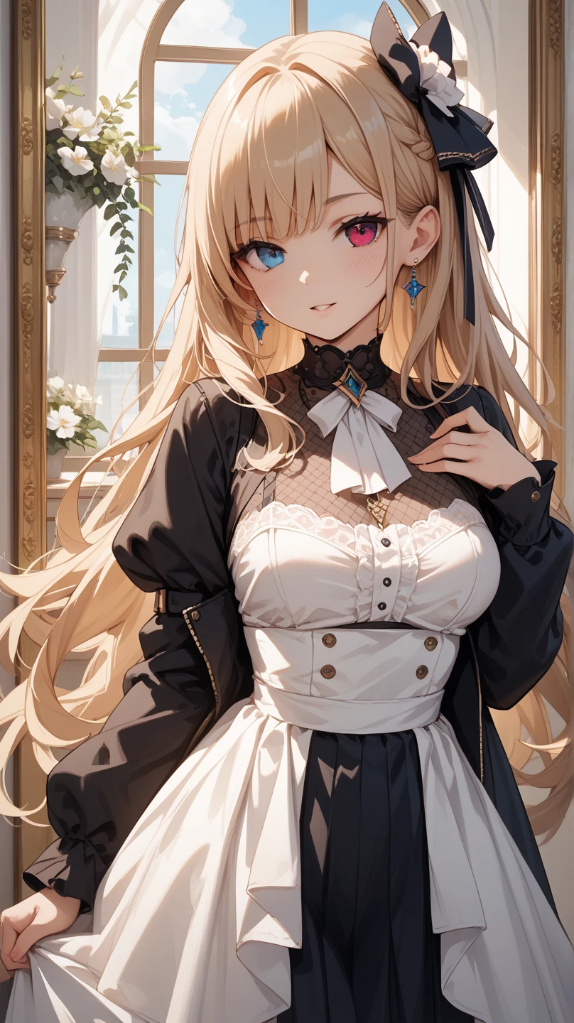 ((highest quality、High resolution、masterpiece))、Blonde、Cosplayer Beautiful Girl、skirt、((She shows her panties))、I'm tempting you