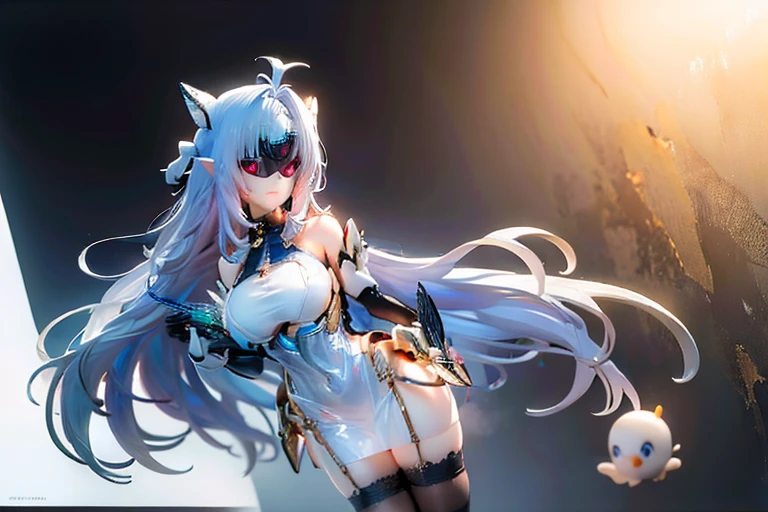 18yo Girl,colorfulhair, Blue eyes, Height 1.85, There are flaming wings, Wearing a white corset,The neckline is sexy,Highlight women's empowerment. Panties (Naked, There is no Karsingha), ((Top quality, 8K, Masterpiece: 1.4) Nine-tailed fox, Nine tails, Nine tails, Chuturu, inspired by Sugimura Jihei, Delicate and thin. Tentacles, White alien squid, ghostly form, inspired by Sōami, Yolmongande, mysterious creature, "Phoenix wallpaper"