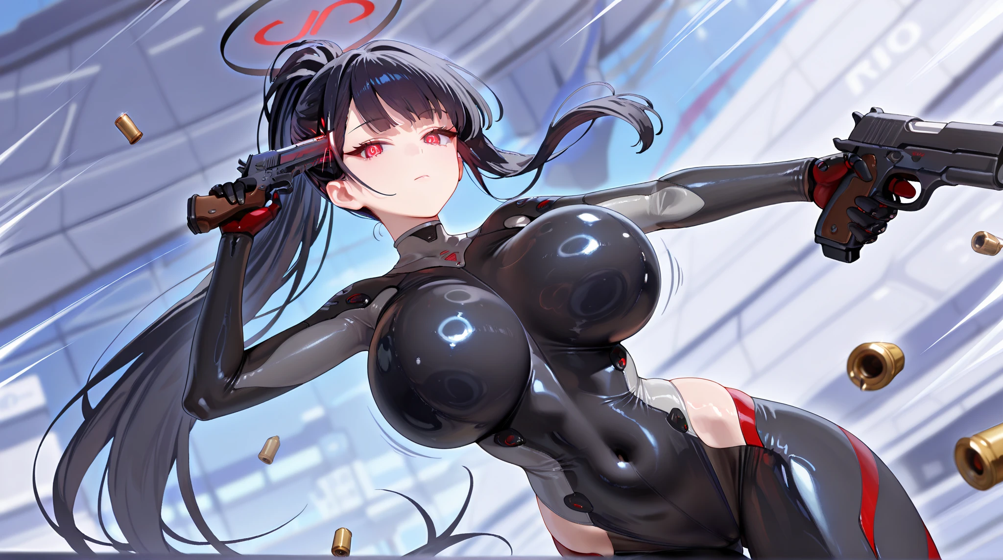 (humongous large breast:1.6),(tmasterpiece, Best quality),((High resolution 4K)), 1人の女性, own, with short black hair, Loose waves,blue rubber,Jointly,Front view, (Chai-ri, Arms back:1),Woman wearing blue tight rubber clothing,Get up,Raise your hand up,((humongous large breast)),(Surreal,)),((The waist is very thin,(((raised position))),worried expressions,Rubber connection,Latex luster,All inclusive,Excitation,contours,Side shown,swelling,(((tmasterpiece))), ((Best quality)), (super detailing), (It's beautiful)), 电影灯光, (Mechanical art: 1.4), ((Mechanical limb)), (blood vessels attached to the tube), ((Mechanical spine fixed to the back)), ((The mechanical cervical vertebrae are attached to the neck), (back to the viewerace expressionless, ( wires and cables attached to head and body: 1.5), scientific fiction, apocalyptic, 废墟, (Lower body integrated with the mechanism: 1.5), Mizore, hoang lap, Languages, fusion with machines, doomsday moment, Super Future, inorganic, laboratory room, restrained, (Beautiful indulgence: 1.2), (1 girl: 1.3)