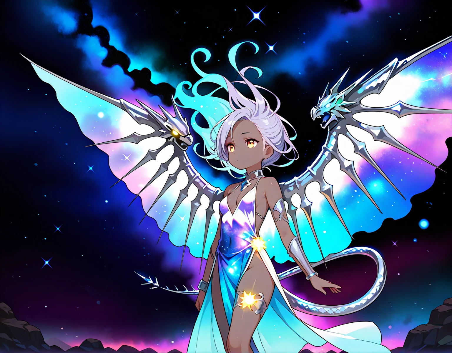 espeon,<lora:furryEeveelutionLora_v2:0.8>, Beautiful Art Style, 1girl, young woman, looking at viewer, bonny, cosmic, butterfly sitting, egyptian costume, tofu, tofureal, tofudark, <lora:40_tofu-000002:0.8>