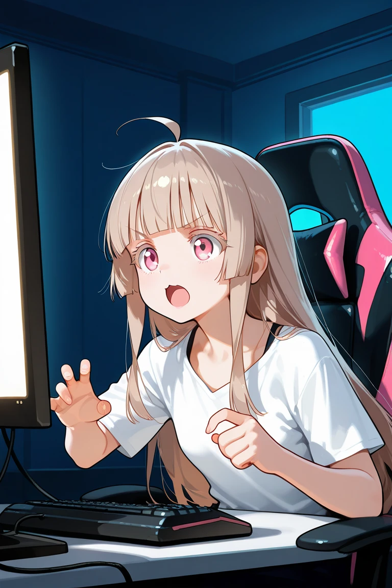 a cute beautiful girl listening to relaxing music with her headphones that takes her to a surreal forest, young anime girl, long wavy blond hair, sky blue eyes, full round face, miniskirt, front view, mid - shot, highly detailed, digital art by wlop, trending on artstation, headgrabblowjob, blowjob, oral sex, penis in mouth, hard cock in mouth, sperm on face, cum on face, cumshot on face, facefuck, deepthroat, cum on face, sperm on face, throat pie