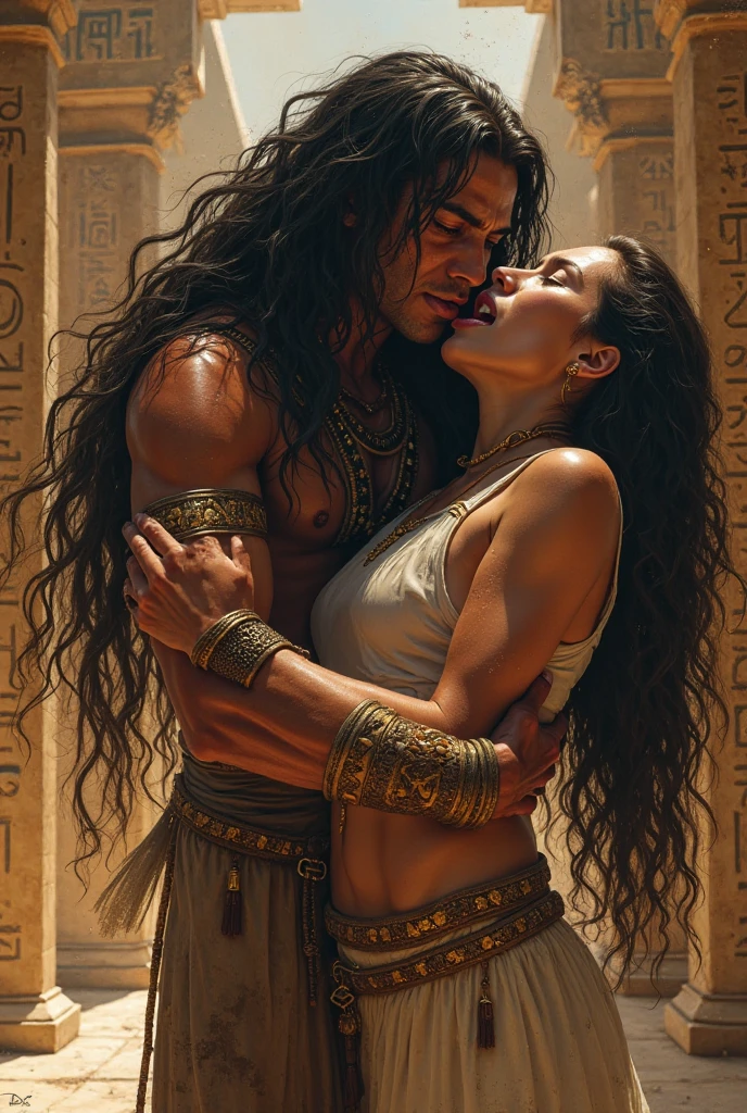 Couple cuddling, Nargis Fakhri, youthful, beautiful, completely naked, large breasts, naked butt visible, and Superman, handsome , robust, holding her from behind, on mount Olympus,upper body view, head to toe, short brown hair , front view, breasts and visible, daylight, realistic, shade lights, high resolution, by Louis Royo, by Boris Vallejo, by Frank Frazetta