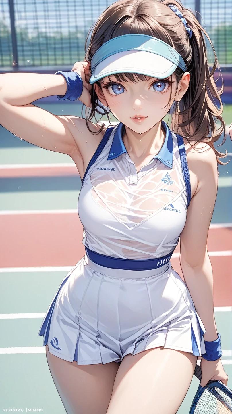 (One Girl), Very cute face, Great face and eyes, (Highly detailed eyes, Highly detailed face), Fresh, Very beautiful appearance, (超Realisticな, High resolution), (Highest quality:1.4), RAW Photos, (Realistic, Realistic:1.37), Professional photography , (Cleavage:1.2), (Expose your shoulders), Laugh a little, (look at me), Bedroom, Portrait of a Girl , ((15 years old)) , (School Swimsuit:1.4) , (Place your hands behind your head、Exposed armpits:1.2) , (Erect nipples:0.95)