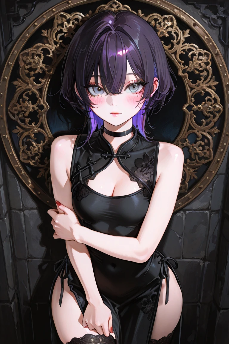 Solo, girl, black hair, slender, big