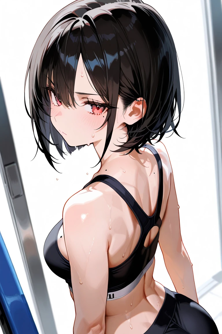 (masterpiece, best quality:1.2), 1girl, solo,standing_split, ((( small chest))),
((long ponytail turquoise hair))), ((red eyes))), White sleeveless tank top,nsfw, nude bottom,( black pantihose),(turquoise highheels)