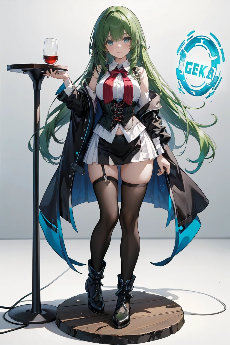 (from below:1.2),(from side:0.9), ((cute Face)), (Close-Up:0.6), ((looking at viewer, holding a icecream)),(magazine cover:1.4), highest quality、(real、photorealistic:1.5),(ultra high resolution, ubel,dark green hair,long hair,side ponytail,hair between eyes,bangs, (beret, black jacket, open clothes, cleavage, midriff, black shorts, black thighhighs, thigh strap, fingerless gloves, single glove:1.2), (double breasted,under bust:1.2), sitting at a table, cute, anime visual of a cute girl, cute anime girl, eating cakes, young anime girl, guweiz, high quality anime artstyle, anime girl, artwork in the style of guweiz, beautiful anime girl, pretty anime girl, (anime girl), official artwork,(with sparkling eyes and a contagious smile),her thin pubic hair, looking at viewer, pose muy sexy"