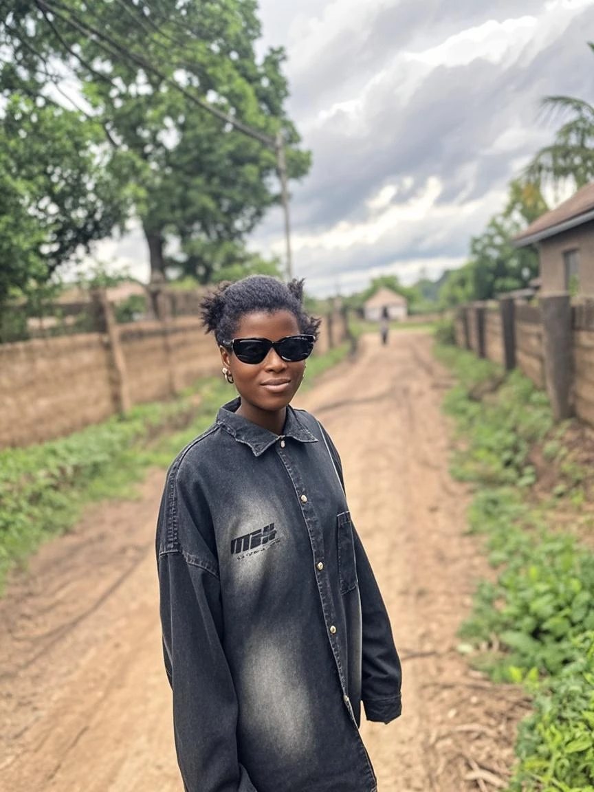 nigga, female, black skin, 14 years old, full body, detailed face, in african village, sex, black man, ?????, sex