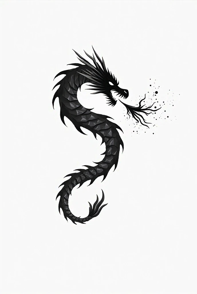 Luxury Japanese restaurant logo
watercolor style
A black dragon swirling and painted with a brush
White and black only
Pretty cool
chic and modern design
White background