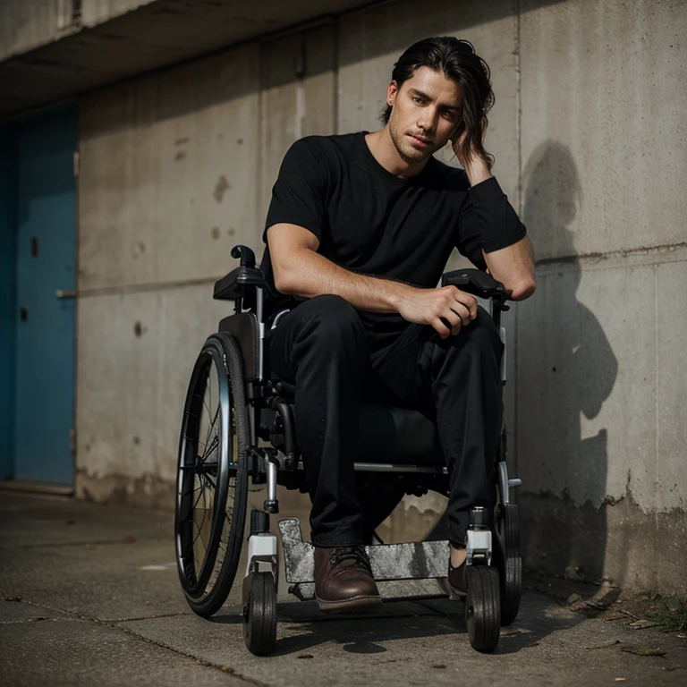 gay, homem gostoso, one of them is in a wheelchair