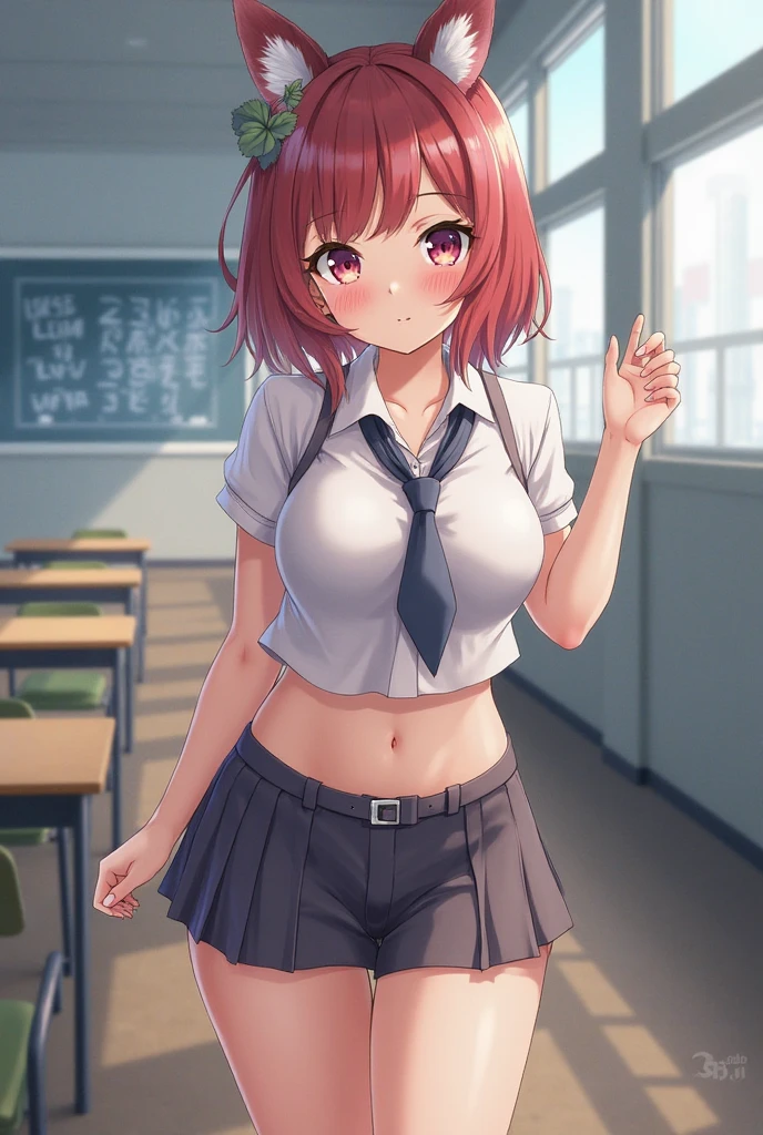 (8k, raw photo, masterpiece, extremely detailed, best quality, professional lighting, high res), beautiful and adorable girl, honma himawari, ahoge, sunflower hair ornament, school uniform, black jacket, plaid skirt, (energetic girl), big smile, BREAK high school, summer, sunflowers, BREAK (8k, raw photo, masterpiece, extremely detailed, best quality, professional lighting, high res), beautiful and adorable girl, a little nsfw, (very partially little nude), (she wears clothes:1.5), clothes, BREAK (she is secretly uncovering just only her one nipple or pussy to the viewer while she wears clothes, she is secretly uncovering just only her sensitive parts of her body:1.3), (she is pulling down bra to show her tits, she is pulling up her skirt to show her pussy:1.3), upskirt, (she has very strong sexual desire), (secretly:1.3), BREAK ((lewd smile), lewd and vulgar face, evil and lewd face, dirty minded, blush, bitch:1.2), sweat drop