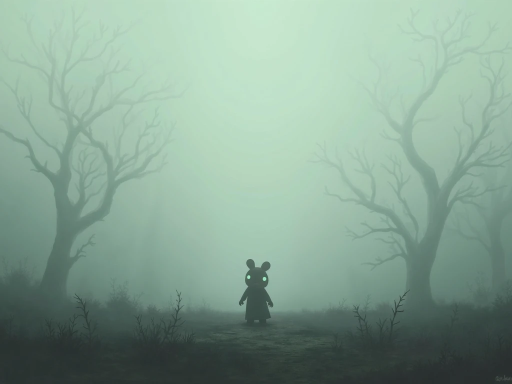 Spooky world scene, dark night