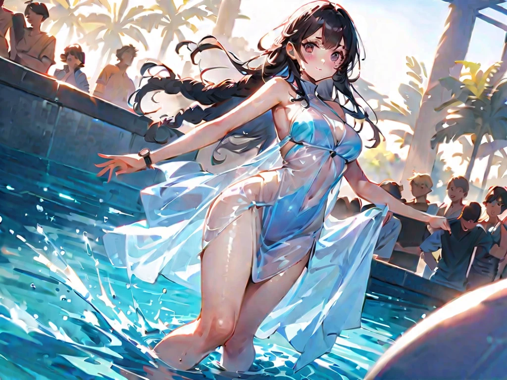 {{{{{16k}}}}}, {{{{{Emotions of youth spread across the entire screen, Unique cuteness in the middle of the transition from girl to sexy woman, High-resolution photos of her lewdly dyeing herself in a manner unknown to the innocent sex, transforming a neat Japanese girl with a cutely pussy into her facial rank to the SSS rank of top-notch pretty actresses, She is in a Cylindrical aquarium filled with female hormonal fluid and her body becomes more curvaceous, Ambush her every night and fuck her through the night, She was a 12-year-old girl but after four years of being raped while being injected with beauty-enhancing hormones every day she grew into a 16-year-old who was so cute and smart and innocent that she had an erotic fetish for lips and necks and waistlines, she was being raped and clearer the nip line from underbust to hips, The texture of her tits getting bigger as they sway, As the tattoos increase her waist and underbust get thinner, her tits got round bigger and deeper cleavage, Her too-beautiful rounded tits wrapped in her separates flower pattern swimsuit, Her hair is replaced by a bang long glossy very Straight black hair with ribbon, The growing body is reproduced with sex-loving, thick vivid lips, Her gasps echoing through the watei, She is fitted with a ribbon collar that puts people which transforms her into a cute once-in-a-millennium}}}}},{{Extremely detailed}},{{{{{integrated her head pure small, Enchanting Too thick and erotic deep pink lips, Her thickened lips shimmer with luster}}}}},{{{{{Her tattoos spread all over her body, She is tattooed with lewd flowers on her neck, arms, lower abdomen, thighs, ribbon piercings are attached all over her body}}}}}