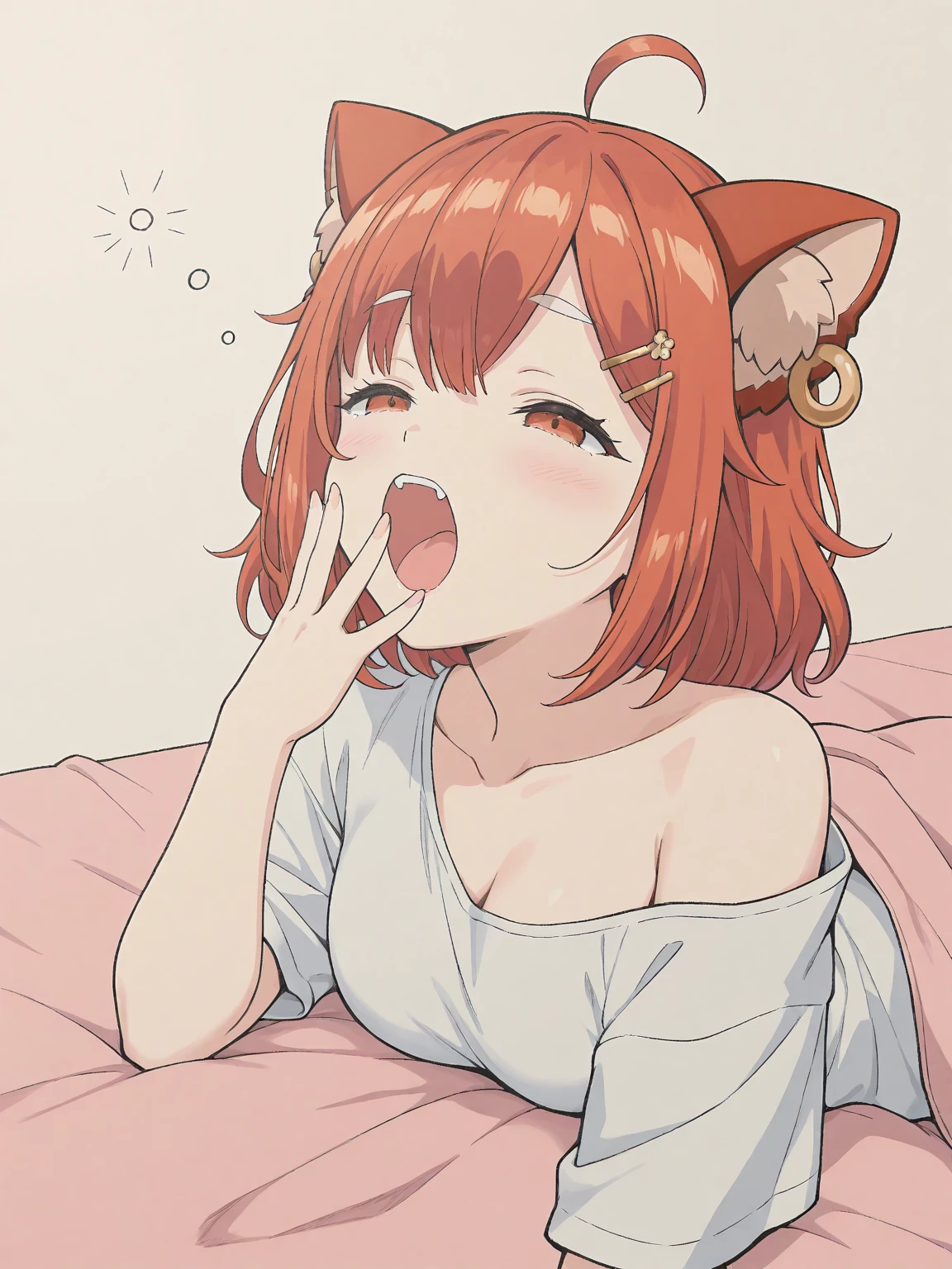 (utamaro style:1.2) , Hallucination, daydream , nightmare , Insane Dream , bokeh , erotica , romance , realistic mouse girl and realistic cat , kimono , futon , Petals fluttering down , Single eyelids, round nose, swollen cheeks