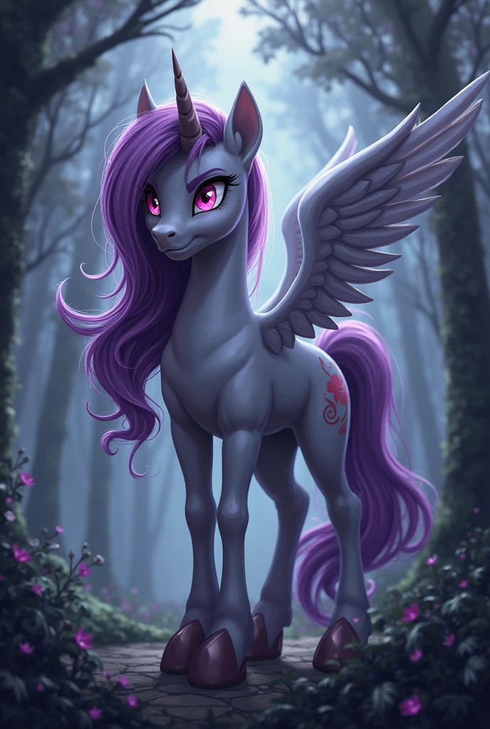 (derpibooru_p_95),pony,fluttershy,solo,wings bat(masterpiece),8k,Smile,(best quality),forest background,High Definition,highres,embellishments,fireflies,triadic lighting, standing red eyes bat ears cut bat teeth Vampire Bat ears