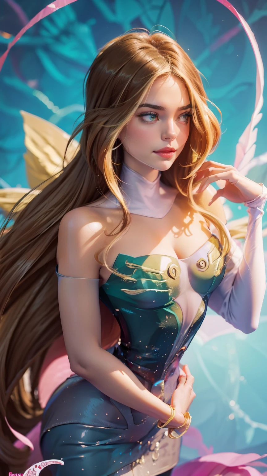 Disney animation style, 2 heads, conjoined, one head is blonde and one head auburn hair, dressed like aquaman