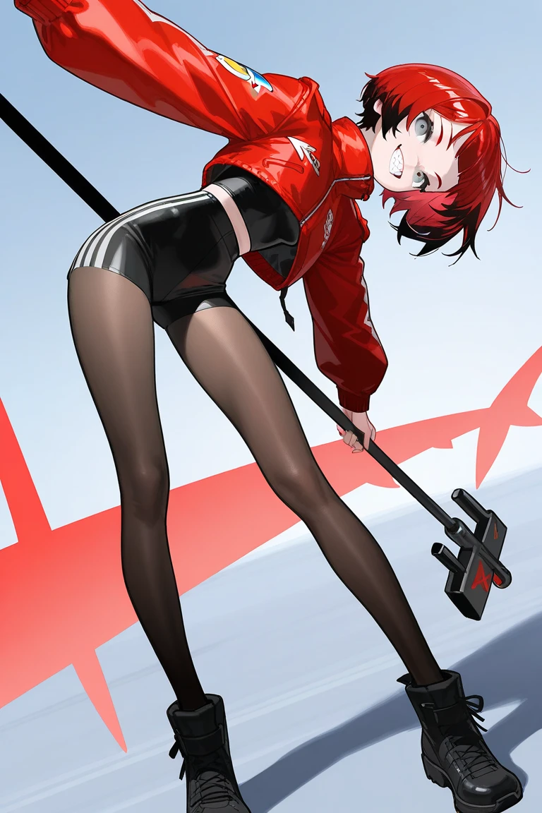 Giant娘 art, 非常に詳細なGiantショット, Giant, short hair, Giant woman bigger than a skyscraper, wearing rimless glasses, big breasts, big ass, bikini swimwear, Play with micro aircraft carriers and battleships in the land of dwarfs., full body description, GTS, giga Giant娘, Giant娘, crashed warship, small warship, micro warship, High resolution, highest quality, masterpiece,