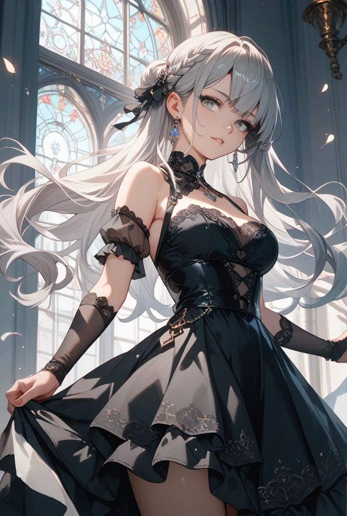 obra de arte, high resolution, Melhor qualidade, 1 garota sozinha, kamisato_Ayaka, Sorriso, quimono  