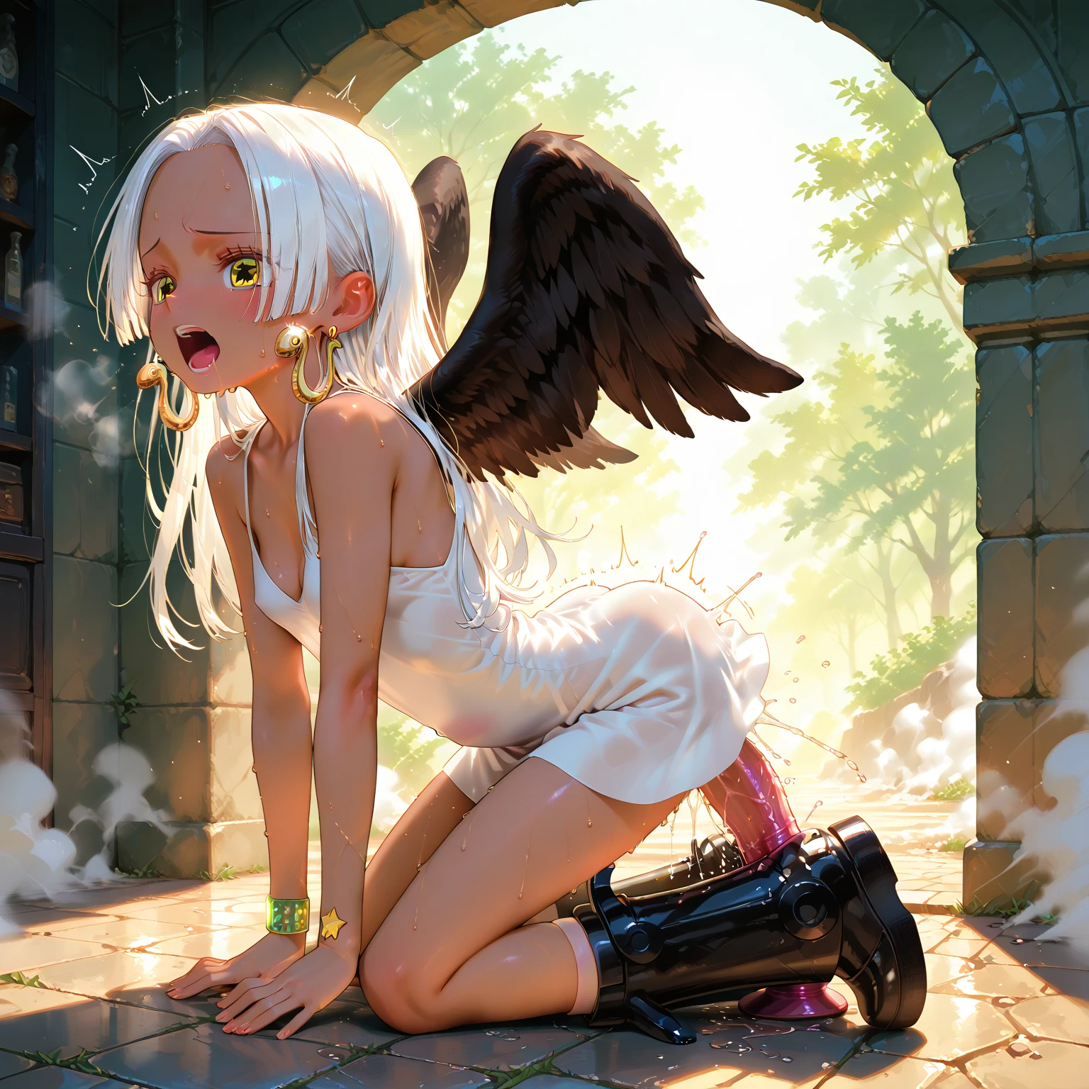 ultra hi definition photo、Accurate depiction of the human body、独奏、full body Esbian、very accurate woman、Bondage 、Very small breasts、very young short girl、The vagina opens wide immediately after insertion......... 、Tears、agony、It feels so good、ecstacy、forcibly、Fluid overflowing from the crotch、perspiring