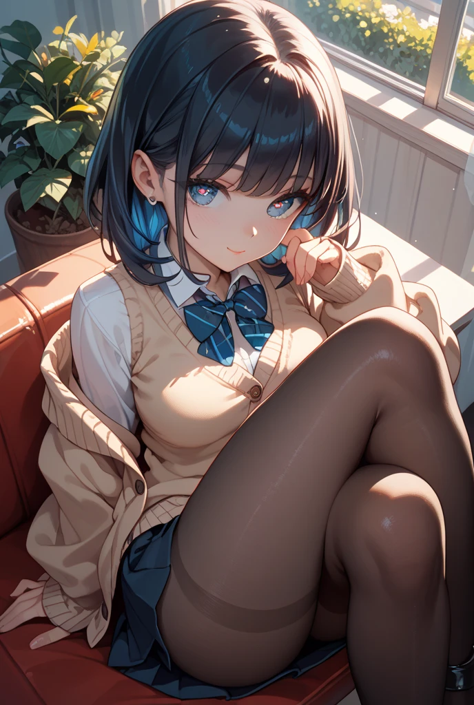 (NSFW:0.99)、beautiful girl, (Skirt up), looking at camera, angle from below, short skirt, squat, shy smile, Japan  , beautiful skin, ((top quality, 16K, table top: 1.3)), 1 girl, light shines on your face, highly detailed face, highly detailed lips, fine eyes、real looking skin、cute design pants、shaved pussy、different hairstyles、Uniforms in different colors、Natural clothing、vans sneaker light、detailed panties