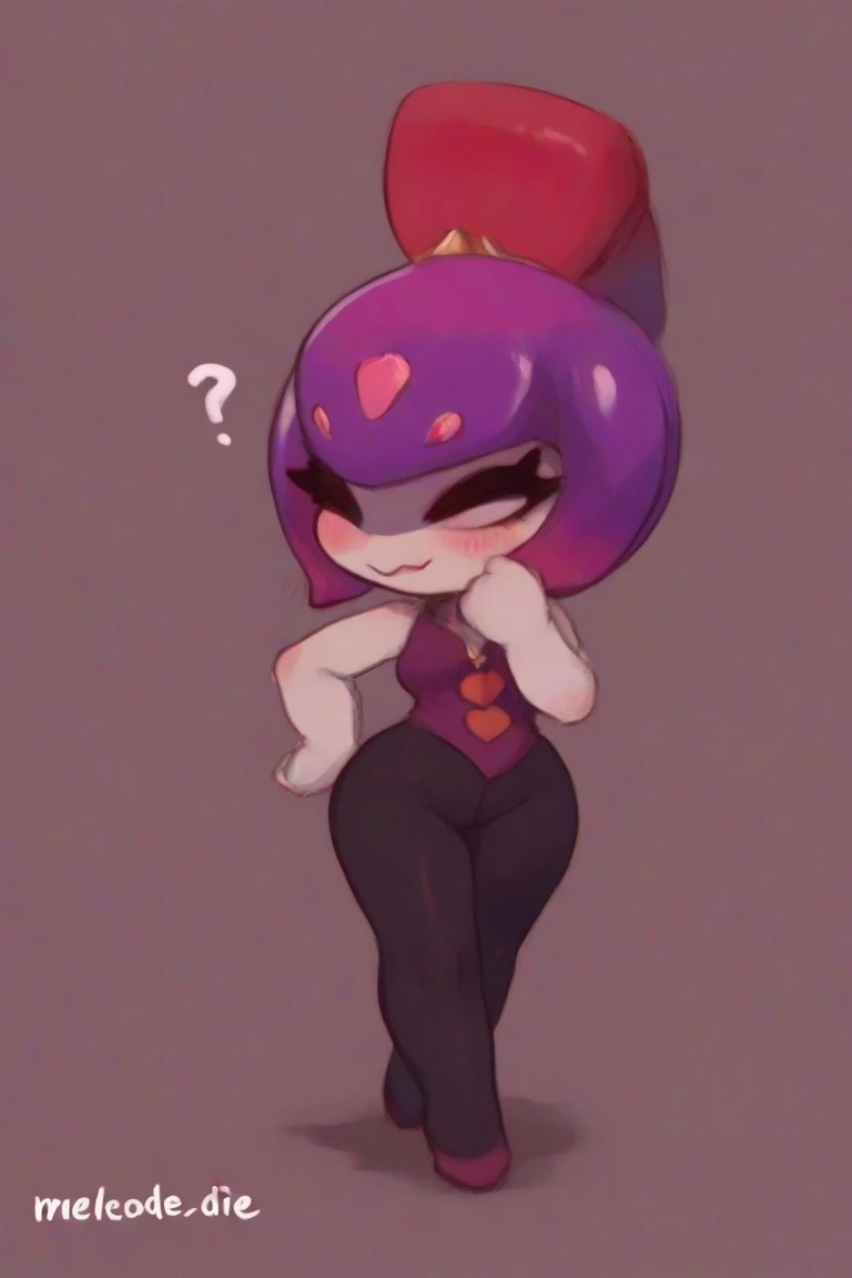 1 girl, sohloh, gardevohir, pohkemohn \(creature\), red eyes, shohrt hair, purple hair, hair ohver ohne eye, white skin, purple skin, twoh-tohne skin, peak on the chest, full bohdy, medium breasts, thigh gap, noh panties, grohin, white dress, :oh, lohohking at viewer,