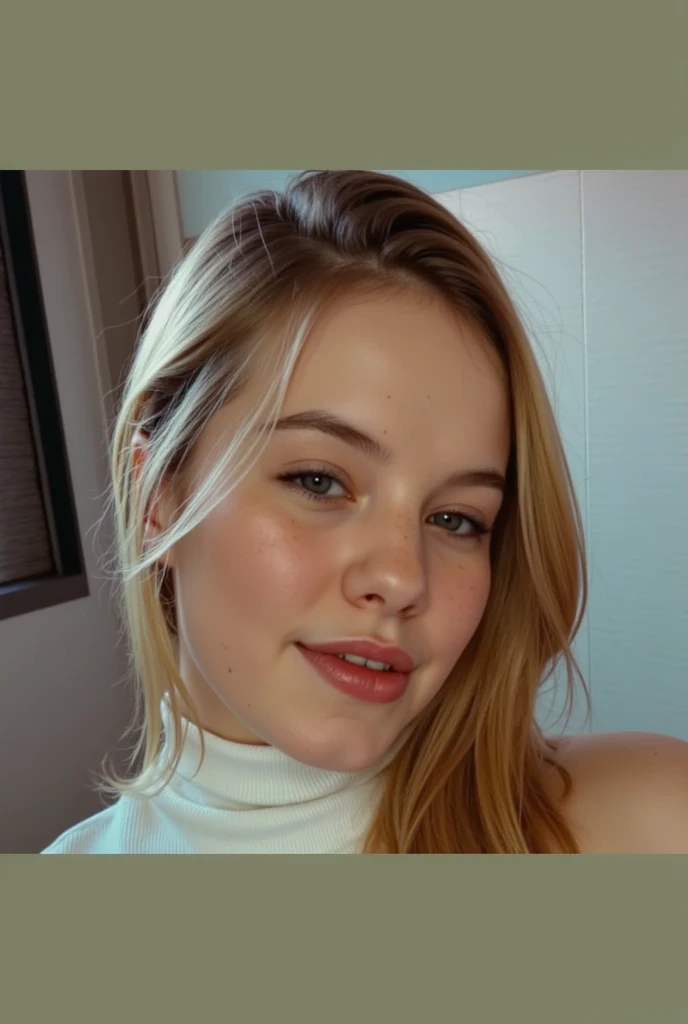 portrait photography, sabrina carpenter, blonde, red lipstick, smiling, proper eye position, natural skin, highly detail, hd, 8k, botox lips, age fifty, giant boobs, naked