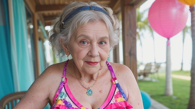 Mrs. Roper at the beach.