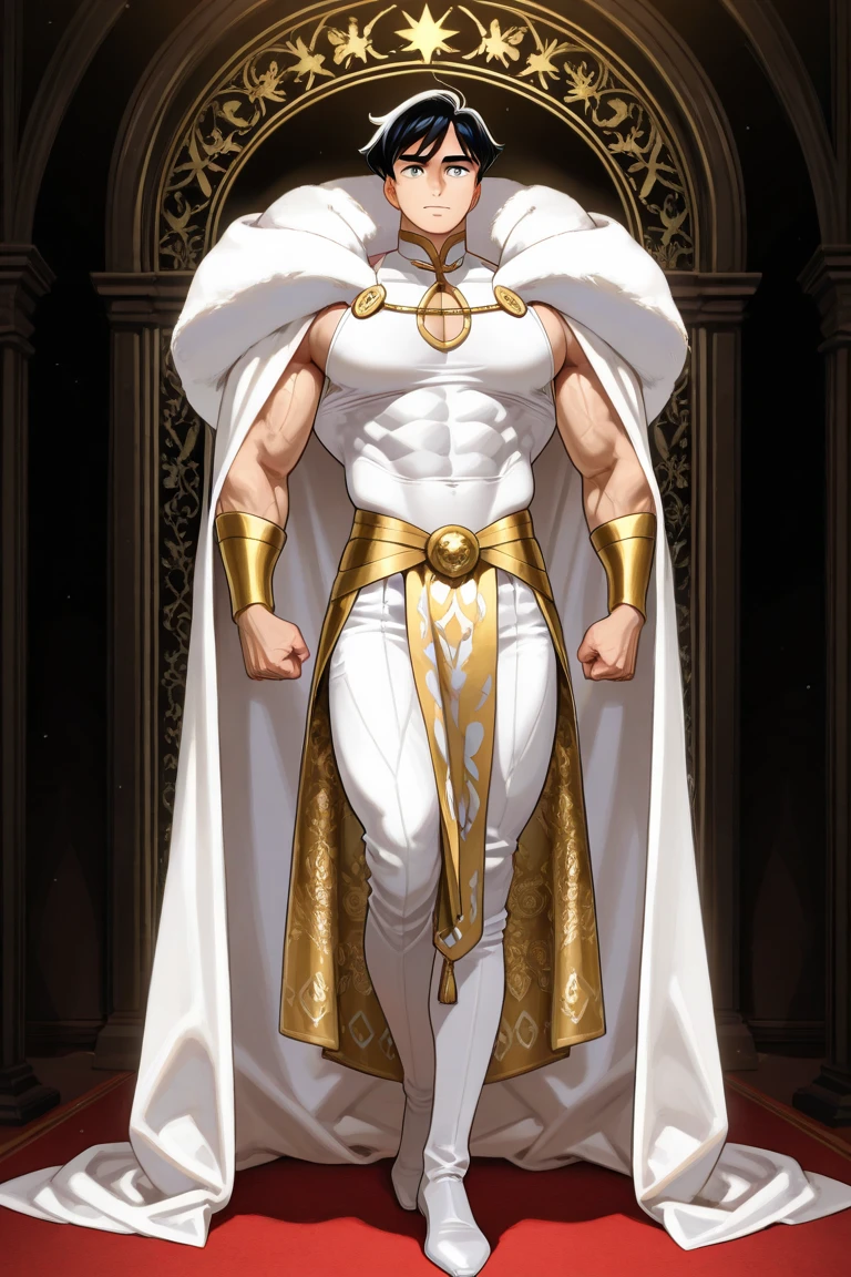 (masterpiece),(highres),(intricate details:1.4),extremely detailed,(illustration:1.2),8k,photorealistic,exquisite,,aged,elder male lion ,muscular, (Ancient Greek mythological style;1.8)(white robe:1.6),manhood,safeguard,(white hair:1.3),long hair,long white beard,scar,(badly damaged),(sacrifice),hurt,broken body ,(bulging crotch:1.8),(homosexual),(sexy)