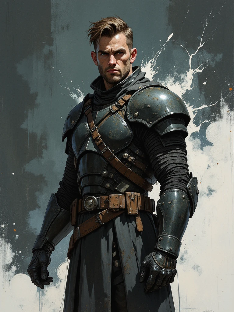 1 man, inside the snowy forest, wearing armor, detailed facial features, beautiful light and masculine eyes, detailed light skin, short blonde hair, strong expression, dramatic lighting, cinematic composition, cold and dark color palette, atmospheric fog, chin strong, manly man (best quality, 4K, 8K, high resolution, art: 1.2), ultra-detailed, (realistic, photorealistic, photorealistic: 1.37)