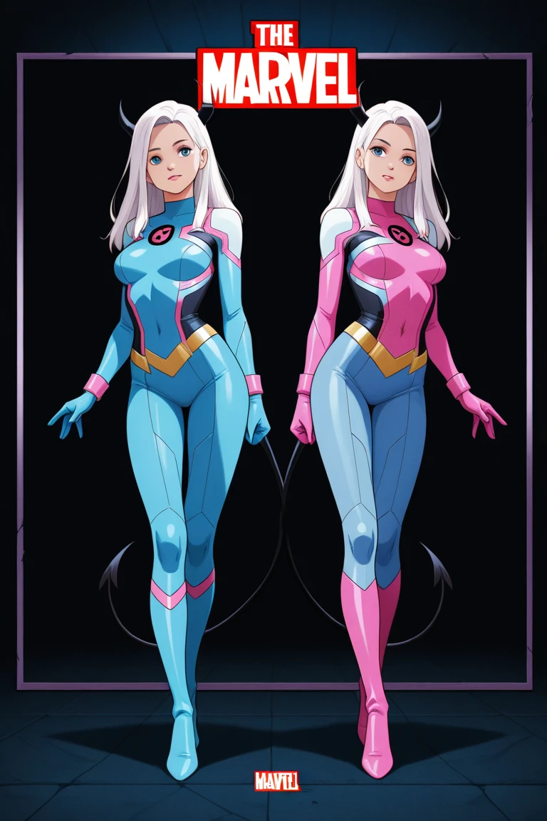(Masterpiece, 4K resolution, ultra-realistic, highly detailed), (White costume superhero theme, charismatic, girl on top of the city, wearing white Spider-Man costume, superheroine), [((23 years old), (long white hair:1.2), full-body, (blue eyes:1.2), (Spider-Man dynamic poses) ((gritty urban environment):0.8)| (urban landscape, nighttime, dynamic lights), (full moon))]