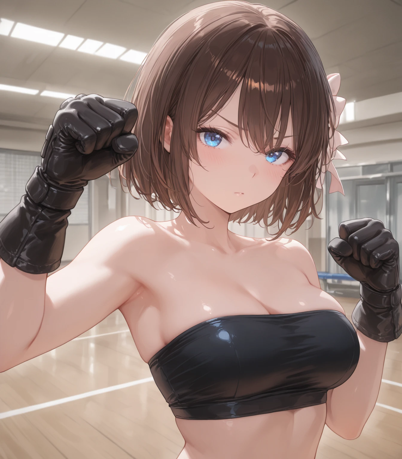 Abdominal girl gets punched in the stomach, Inability to fight back, Beaten until she vomited blood, moan in pain, sweat, mouth bleeding, bruises on belly 