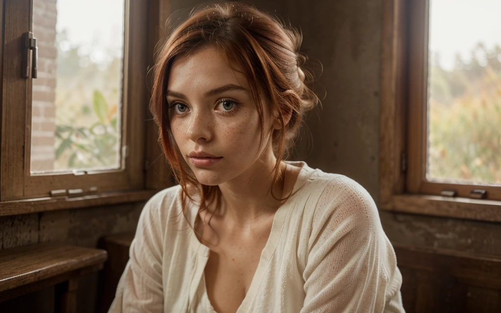 ((Uma bela mulher realista atraente, como Emily Rudd, com traje de cosplayer da personagem Nami de One Piece:1.2)), (fotorrealista:1.4), obra prima, extremamente detalhado, melhor qualidade, Foto RAW, 8k UHD, ((foto retrato do rosto:1.4))