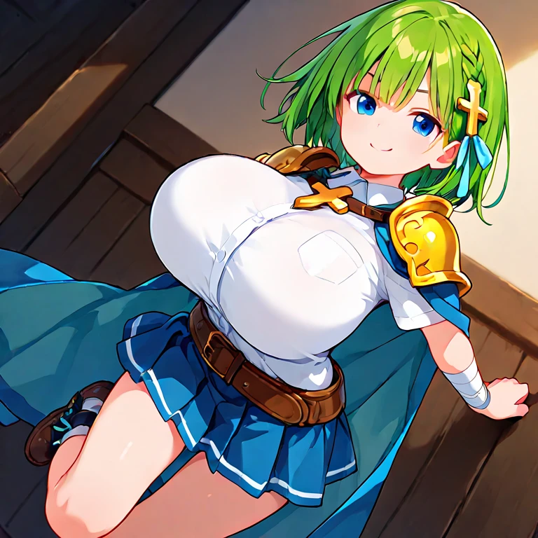 Hiiragi Rokuna, (Young face:1.2), (smile:1.3),cowboy shot,((((NFSW)))),((NUDE)),((Greenhair)),(8k, Ultra-high resolution、Highest quality, Ultra-high resolution,(Watching the audience), (Beautiful big boobs: 1.2), (Pussy), (((Very thick thighs))),Beautiful thick thighs, Beautiful huge natural breasts,(standing/standing in honor),(Take off:1.5),smile),1girl,soro,difficult,