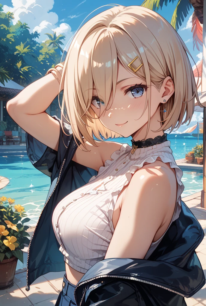 nsfw:1.6, Top quality, masterpiece, ultra high resolution, , (top quality, high resolution, 4K, detailed lighting, shaders, perfect anatomy, perfect proportions), eye of the beholder, (masterpiece, top quality) (top quality, 4K, 8K, high resolution, masterpiece: 1.2), highly detailed, (masterpiece: 1.3, top quality, ultra high resolution, ultra detailed), (top quality: 1.2), perfect eyes, perfect face, perfect lighting, (top quality, 4K, 8K, high resolution, masterpiece: 1.2), highly detailed, (top quality, 4K, 8K, high resolution, masterpiece: 1.5), highly detailed, masterpiece, top quality, ultra detailed, top quality, high resolution, 32K CG, very delicate and beautiful, illustration, high resolution, sharp focus, front lighting, glow, girl 1 person, solo, smiling, very beautiful and detailed anime face, very detailed eyes, ((masterpiece)), ((best quality)), (super detailed), ((cute)), cute, ((very detailed)), 4K, (8K), best quality, (best quality, 8K, 32k, masterpiece, super high resolution, very detailed, impressionistic:1.2), blurred background, four fingers and 1 thumb, Best quality ,
((Silent dark night)). A breathtakingly beautiful night sky. Outdoors. A girl is standing alone on a sandy beach. At the water's edge. Calm, still water. Dim lighting. Watching fireworks. ((Relaxed)). (((Blonde))). Thin hair. (((Her hair is neatly tied back in an evening updo like a cabin attendant))). (((Her bangs are swept neatly to the side, revealing her forehead))). Beautiful blue-green eyes. Pink lips. ((Big boobs)). Full breasts. Well-developed breasts. Well-shaped breasts. Narrow waist. Perfect proportions. Slender body. Well-proportioned body. Small pink nipples. White panties. (((Topless))). Smiling. Squinting eyes. Smiling with her mouth open. (Her face is looking straight up). Moved by the beautiful sky. Blushing face. White choker. Earrings. A flashy necklace. A bracelet. Anklet. A necklace around the waist. Jewelry on the arm. Barefoot. (Bust up). From the side.