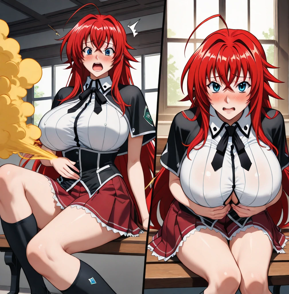 Anime Style,graduate School,Woman in a culture capsule,squat,Raise your hands,Anatomically correct human body,Massive urination,Poison(Final Fight),Glowing Skin,pee on the ground