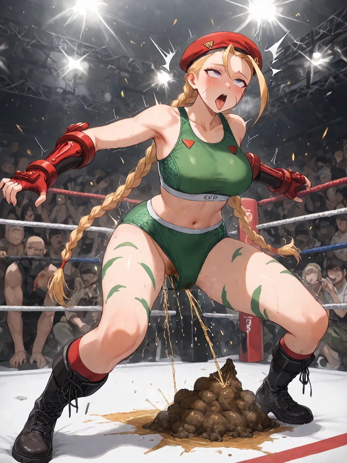 ((Fighting with a man:2.0)),((High Kick:2.0)),(Full body image),(latex:1.5),((美しい巨大なtits:1.5)),(Fighting:1.5),((Saggy Huge Breasts:2.0)),(Cammy from Street Fighter 2:2.0),(Beautiful brown eyes:1.5),(Cosplay Photo),((Huge Breasts: 2.0)),((smile:1.5)),(Saggy Huge Breasts:2.0),((The perfect proportions:1.5)), ((Huge Breasts: 2.0)), ((Huge Breasts: 2.0)),tits,大きな,Street Fighter、full Body, Anime Very Detailed, Perfect Body with Realistic Shading, Have Large Breasts, Photorealistic Perfect Body, Smooth Anime CG Art 