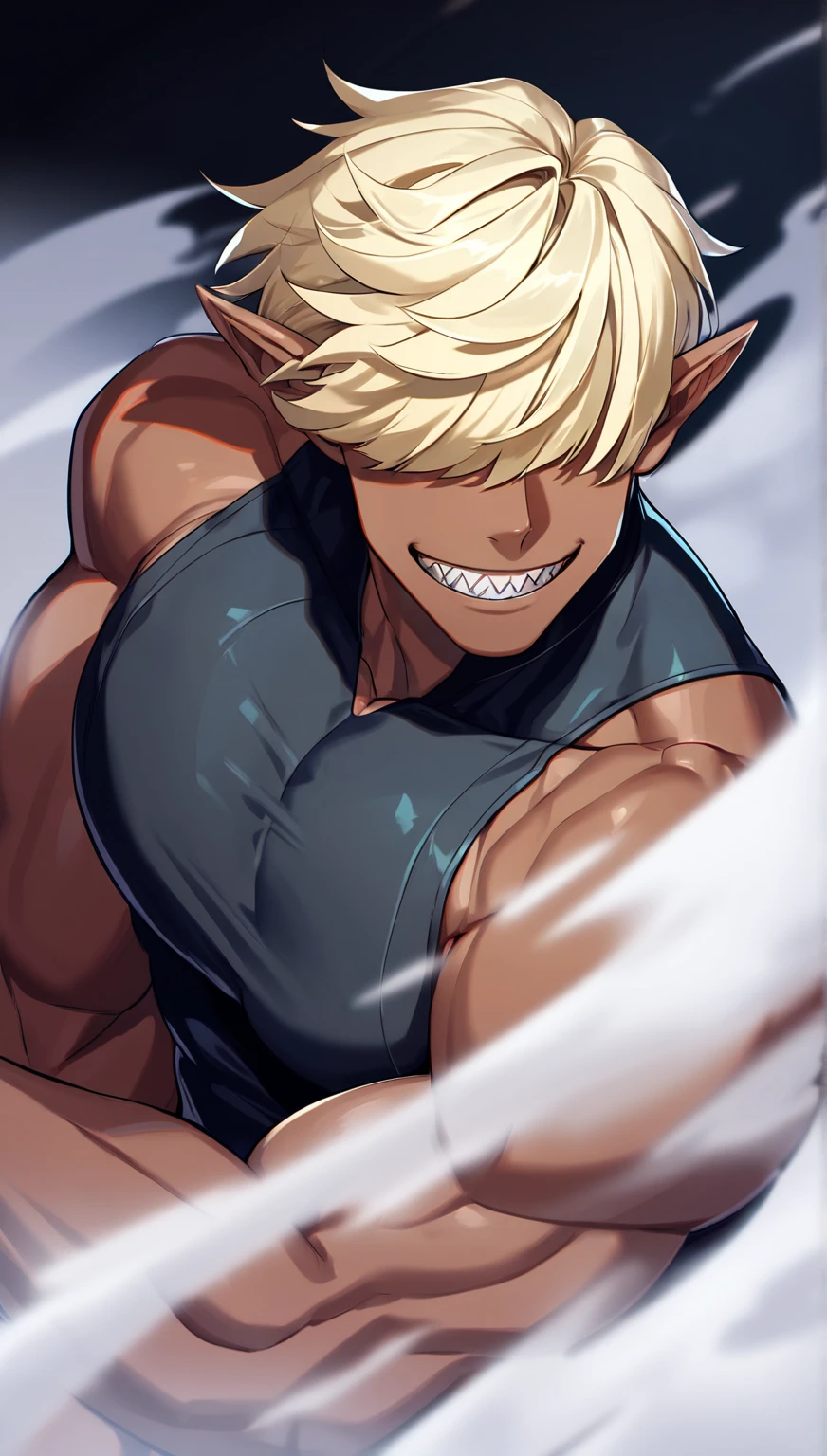<lora:style_elfquest-37:0.5> eqstyle, 1boy, elf, pointy ears, blond hair, side tendrils, high ponytail, fur vest, open vest, midriff, muscular, leather pants, dynamic pose, serious face, high contrast, sharp focus, masterpiece, best quality, highly detailed, HDR, highest quality, highres, sharp focus, 8k, 16k, skin pores, dynamic lights, realistic shadows, best shading, award winning masterpiece