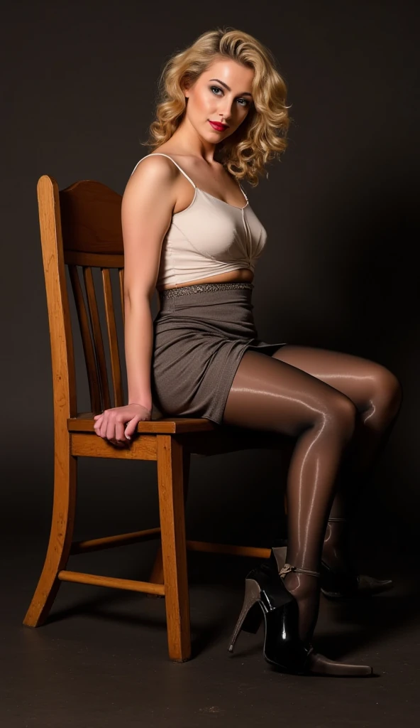 fleischfarbene Strumpfhose,flesh-colored stockings,flesh-colored stockings,Super detailliert,anatomisch korrekt,ccurate,Einteiliger Anzug,Physical coordination,Photo Portrait,schlanker Oberschenkel,Zartes Make-up,Tong Liya