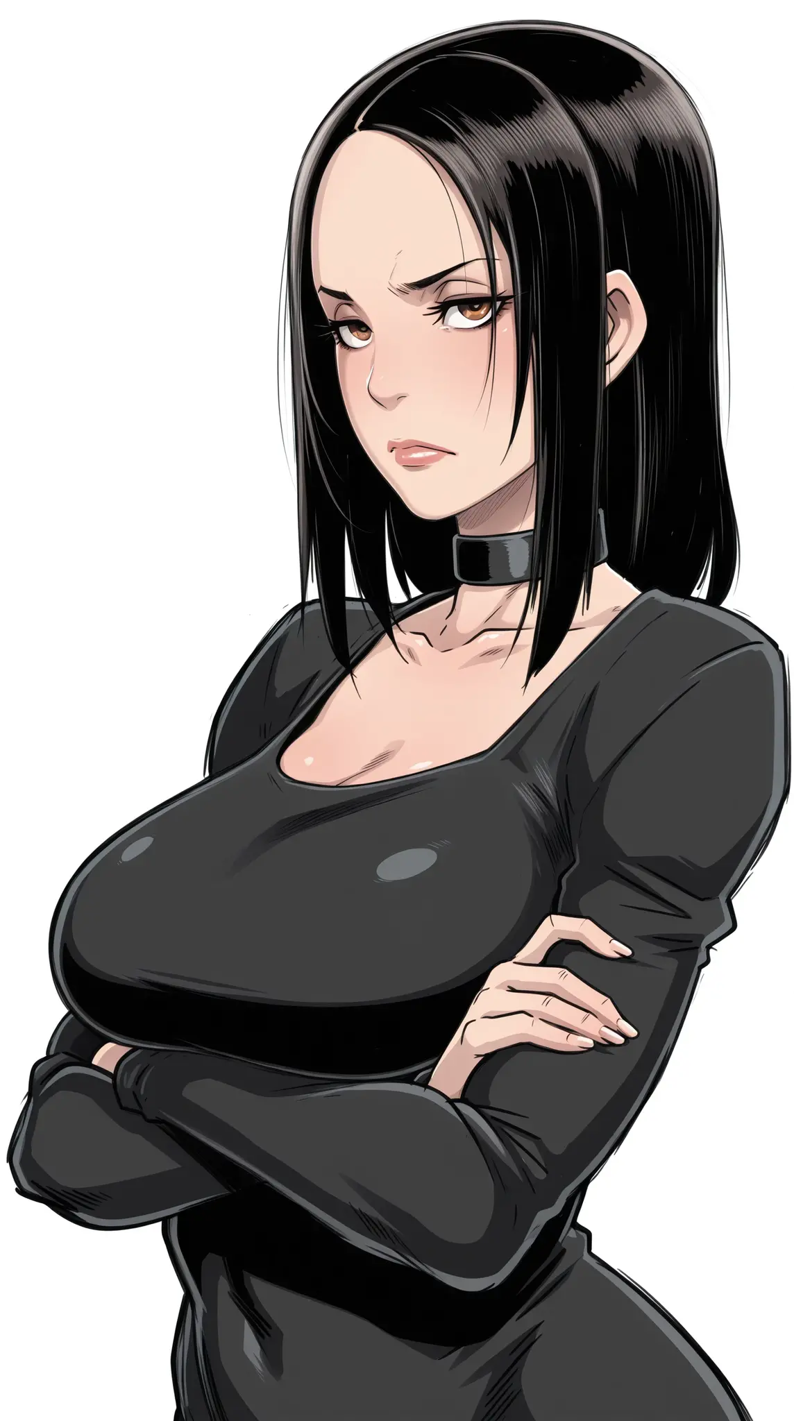 hinata hyuga, (8k, RAW photo, best quality, masterpiece:1.2), (intricate details), perfect eyes, perfect face, perfect lighting, beautiful, (masterpiece:1.2), (best quality:1.2), 1girl, , motorcycle girl , motorcycle , black leather jeans , black leather jacket , open jacket , black bra underneath