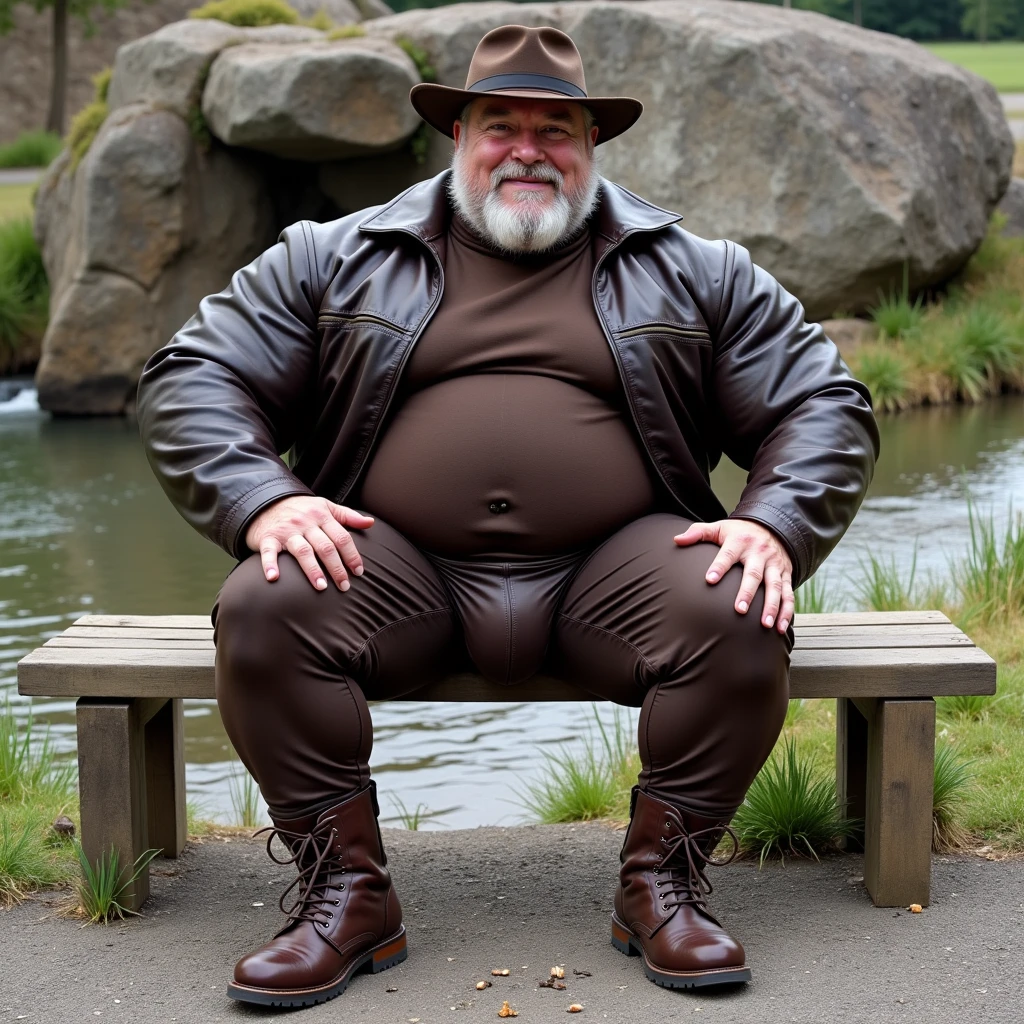 Only plump, chubby, extremely thick thighs, large belly, fat, masutepiece,High quality,Highly detailed,intense scene, solid, Gritty reality setting for 50 year old sexy fat bearded man,full of sweat,Full body,Big belly,((Wearing a boots,stubble,police chief,bage,beard,old man,indoors,neck)),Stunned face,Open the legs,In the darkness, Varied Camera Angles in Photography.    , vintage posing, full body, black bootstraps and lace underwear, various poses, HD 8k high quality, gay, black leather gloves on hands.(from the front), cowboy shot, n as a sheriff of a small town, ( cattleman hat, bearded, beige vest, serious facial expression, (still from a movie), tense, dramatic, atmospheric, cinematic, (looking away),
(masterpiece), top quality, photorealistic, hyperrealism, absurdres, tack sharp, subsurface scattering, 8k, HDR, 35mm, professional photography, RAW, Varied camera angles from below , fotografia de baixo lateral esquerda. Sentado em uma luxuosa poltrona, com as pernas abertas, caressing your own crotch, he has his hands tied behind his back he is sitting on the floor he is very scared he is sweating a lot, the room is listening, he is looking up. Camera angle from above the wall.Ele tem uma barba enorme, He works as pl, formal shoes, prescription glasses, ele fuma o seu charuto cubano, He is sitting with his legs open , he is sitting on iron beams, ele fuma Seu charuto, , He is gesturing and talking to the viewer with his hands, , muito peludo, peitorais grandes e carnudos, regata, Generate an image of a middle-aged man facing the camera. He has a friendly and expressive appearance. His size is fat and overweight, sofre de obesidade e, Like many of us, he's a guy