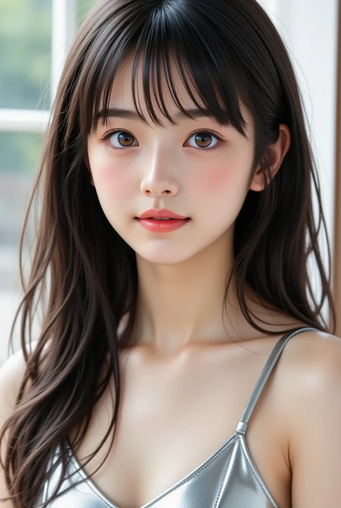 (Highest quality, High resolution, masterpiece :1.3), Beautiful woman, Slim figure, Dark brown hair, T-Shirts, (Night Street), Highly detailed face and skin texture, Beautiful Eyes, double eyelid