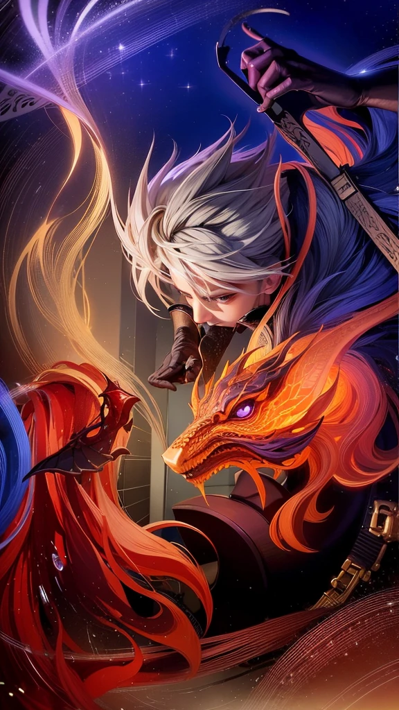 Chinese Style, Chinese Mythology, Cyberpunk, Mashup, 1boy
