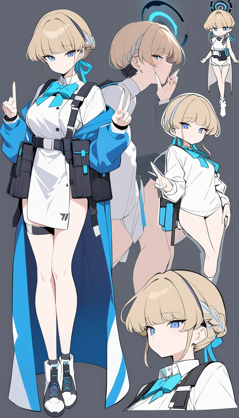 (((Full Body))) (((Twins))) ((Detailed)) They are s twin with blonde hair. One has an energetic and curious expression, dressed in rugged survival attire. Another one appears more serious and focused, also dressed in practical survival gear with a pragmatic touch.