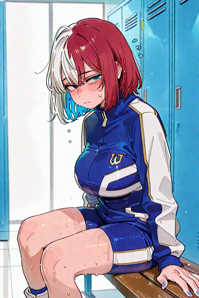 (masterpiece, best quality:1.2), sharp focus,
shiny skin, 1girl, solo,
<lora:motsuaki:1>, motsuaki,
1girl, solo, wide angle, wide shot, cowboy shot, space, planets, day, sunny, flexing, silver hair, very short hair, ponytail, aqua eyes, shortstack, wide hips, track suit, tinted eyewear, large breasts, open smile,
<lora:Mild detail adjusterV10:0.5>