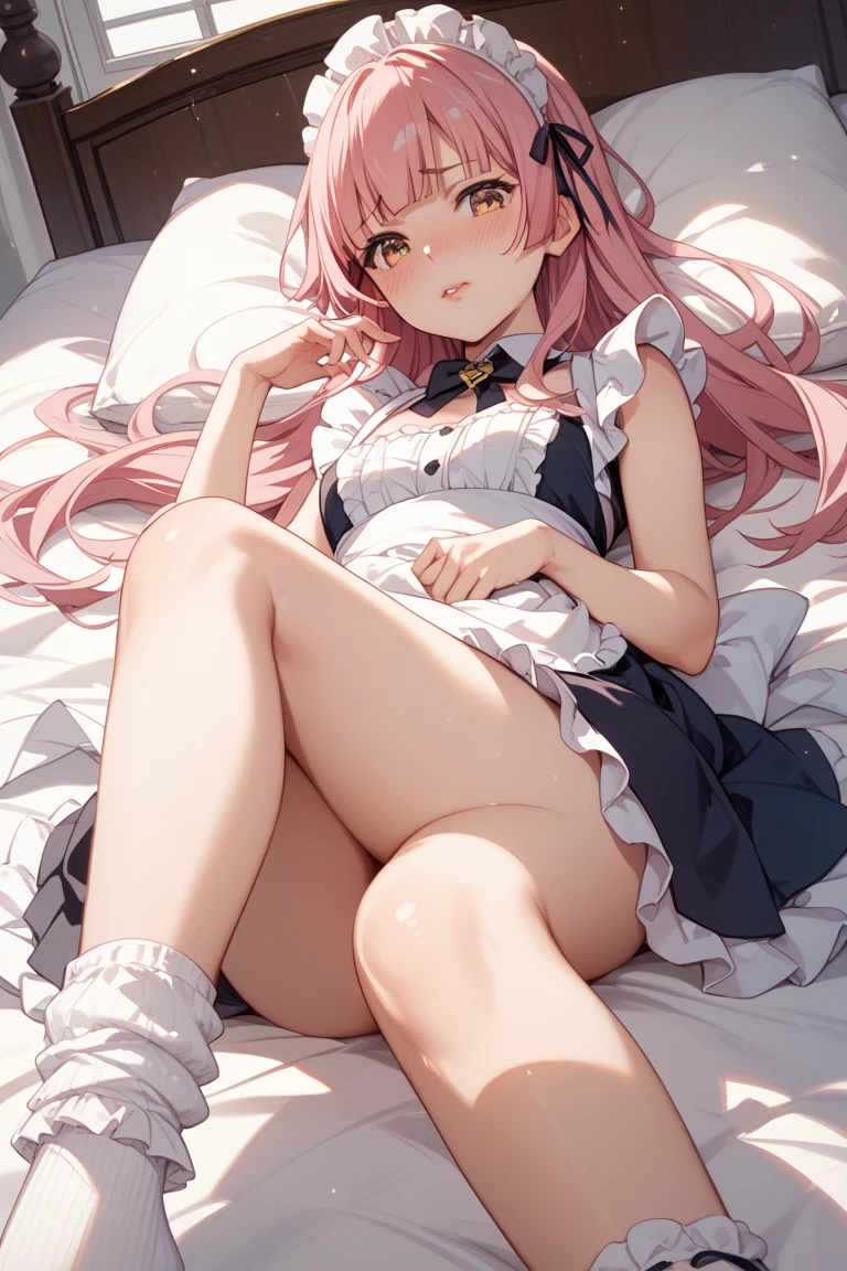 Browsing Caution:1.3. Anime drawings with vivid colors Full-body figures of expensive women:1.9 white apron:1.3. Lying with legs spread apart, sweating、Penisagina:1.3ionary sex, Stylish cho Troubled face, Glare, Acre 1'eyebrow, blush, night:1.3 Apartment Bedroom, On the white sheets, Black Hair, ponytail:1.9. Straight hair, Bangs swept to the side:1.9. Slanted Eyes, Brown eyes, expensive, Big Breasts, Strongautiful、Completely naked、Nipples