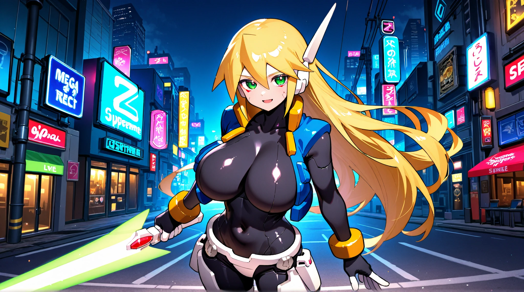 PoppyLoLXL, yordle,Poppy,yordle,short,big ears, sunset time,(sexy futuristic biker jacket:1.2),(detailed face and eyes), (violet eyes), blonde hair, twintails,(large breasts:1.4),abs,(toned muscles:1.3),(very sexy), riding a futuristic ducati or yamaha r1 with neon wheels,standing on a high road, bustling futuristic city with neon lights visible in the back,putting one foot down,very sexy,(muscular body:1.2),toned muscles, (((colored skin, blue skin:1.4))), (blonde hair:1.2),twintails,(deep eyes, violet eyes),(large earrings), (tight mini skirt:1.2), (sexy futuristic lingerie:1.4),i(ncrinate decorations,gemstone decorations), (black thong), (thigh highs with decor:1.1), (slim-fit), (professional lighting), (high detailed body:1.1), (seductively), (highest quality), 8k wallpaper, (detailed face and eyes:1.2), (detailed hand:1.2), (very erotic), (boobs visible:1.2),  (hard teat:1.3),gentle smile, professional photo
