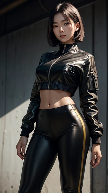 ((Full body photo, standing, feet on the ground))  David Martinez from cyber punk 
