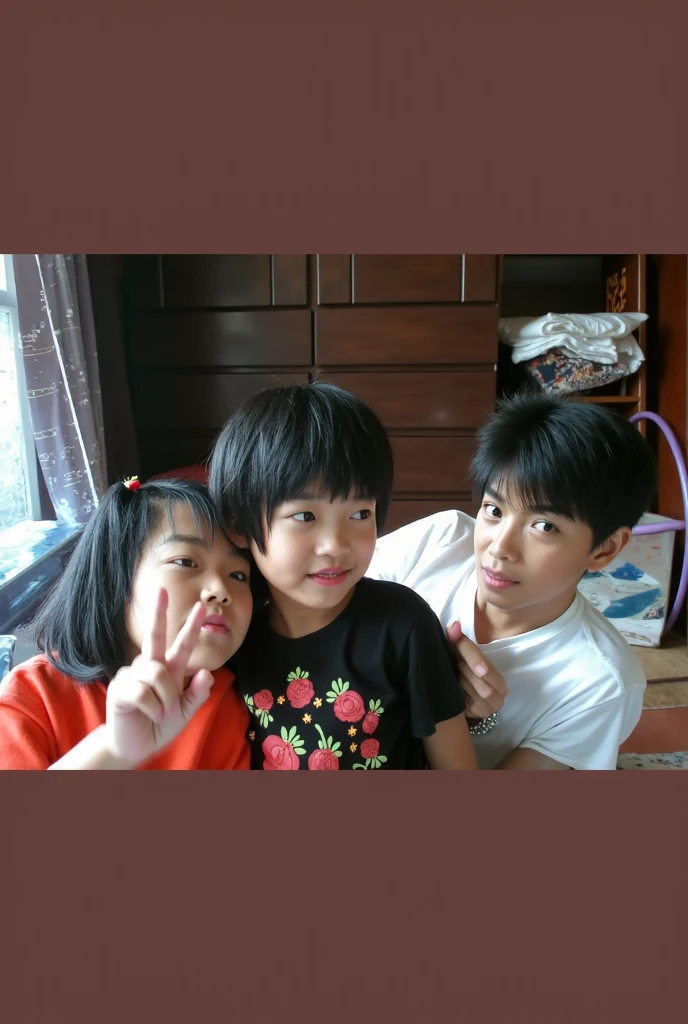 there are three people posing for a picture with a child, happy family, an indonesian family portrait, barong family, family, taken with sony alpha 9, family portrait, foto, children, taken with canon eos 5 d mark iv, full protrait, home photography portrait, kids, photo taken with nikon d 7 5 0, photo taken with nikon d750