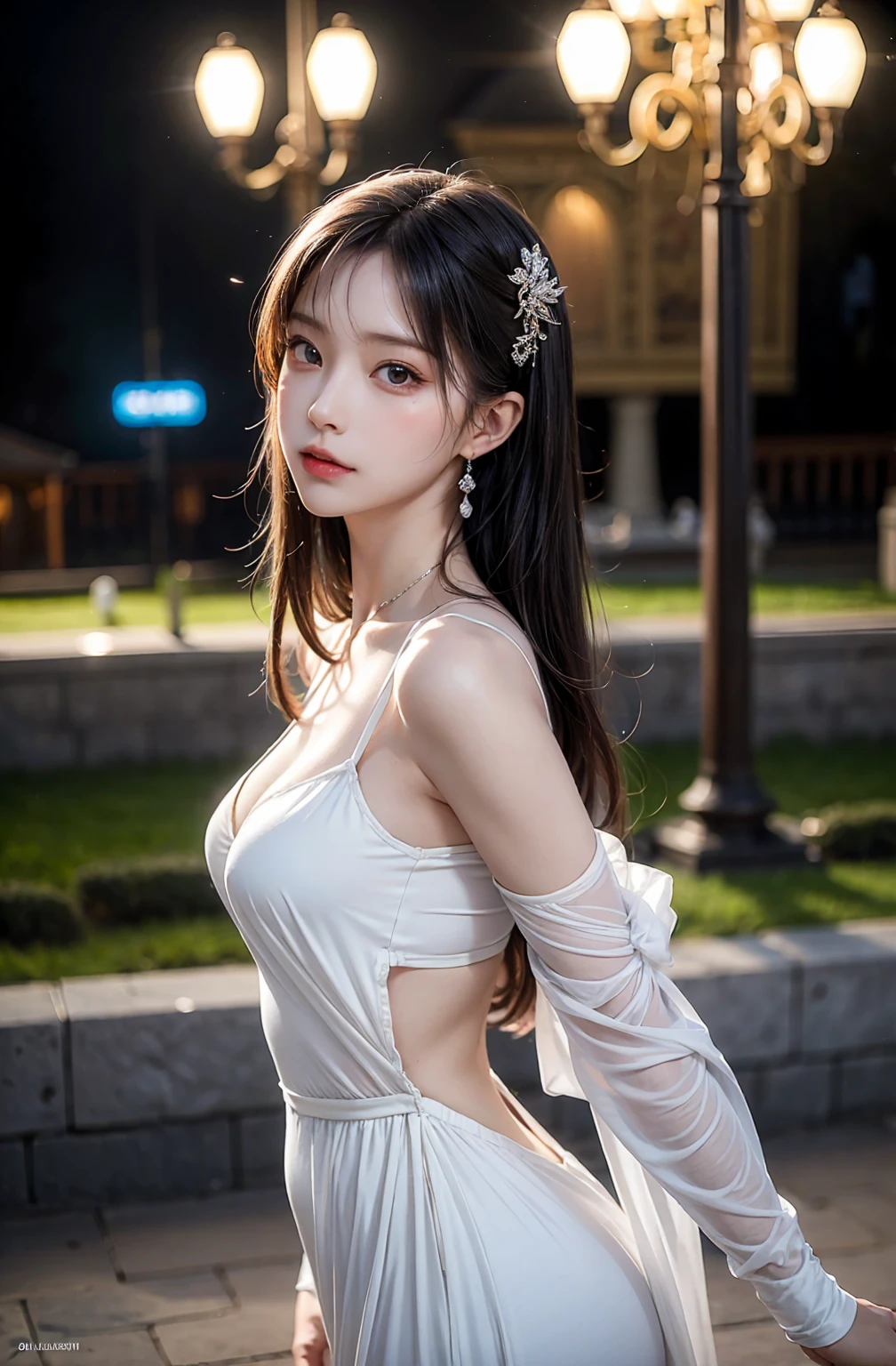 masterpiece, top-quality, (realisitic, Photorealsitic:1.37), 8K, extremely delicate and beautiful, astonishing, finely detail, Official art, absurderes, incredibly absurdness, huge filesize, ultra-detailliert, ighly detailed, a beautiful detailed girl, 1girl in, (Perfect female figure), full body Esbian, middlebreasts,((Skirt Lift Up)))、panties on