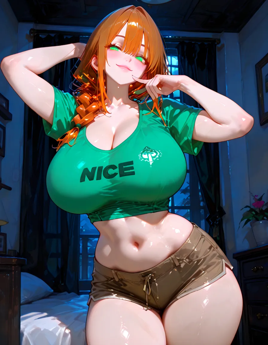 ((Best Quality, 8K, masutepiece: 1.3)), Sharp Focus: 1.2, A beautiful woman with perfect body: 1.4, Slim abdomen: 1.2, ((Layered Haircut, Large breasts: 1.2)), (No bra) (Small and beautiful hard nipple) (Thin and damp button up to shirt length: 1.1), (White shirt wet by rain), (Rain, mountainscape: 1.2), Wet body: 1.1, Highly detailed face and skin texture, Detailed eyes, 二重まぶた, A sexy, Exposed shoulders, cleavage,